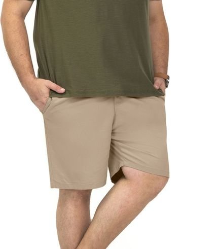 Bermuda Masculina Plus Size Sarja Twill Diametro Marrom - Marca Rovitex Plus Size