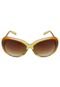Óculos Solares Isabella Piu Recorte Metal Textura Haste Caramelo - Marca Isabella Piu