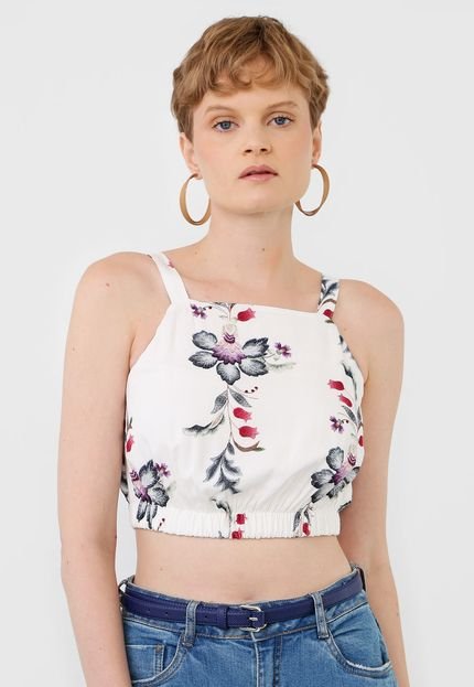 Regata Cropped Lez a Lez Ornamental Branca - Marca Lez a Lez