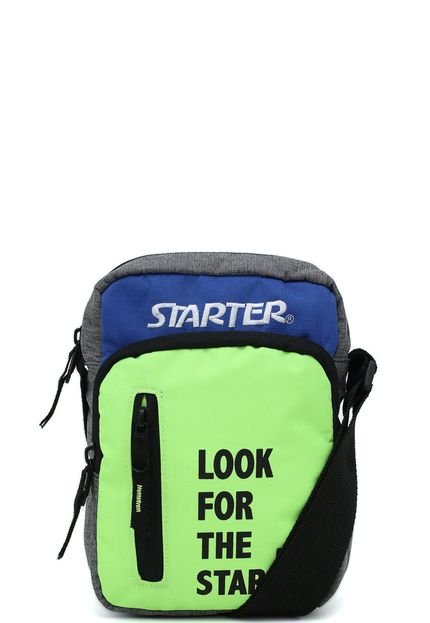 Bolsa Starter Shoulder Bag Lettering Cinza/Verde - Marca S Starter
