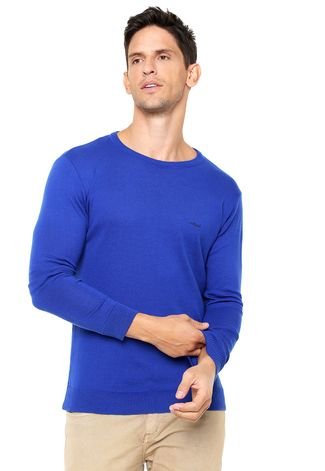 Suéter Colcci Liso Azul