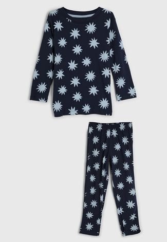 Pijama Infantil Hering Kids Longo Azul-Marinho