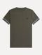 Camiseta Fred Perry Masculina Regular Piquet Bold Tipped Verde Escuro - Marca Fred Perry
