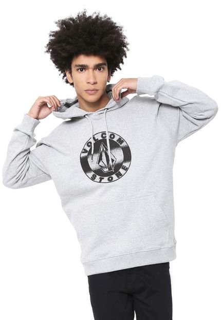 Moletom Flanelado Fechado Volcom Subculture Cinza - Marca Volcom