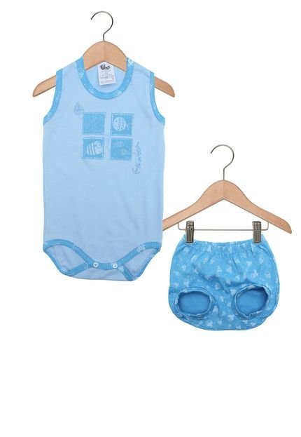 Kit Body 2pçs BB2 Baby Menino Azul - Marca BB2