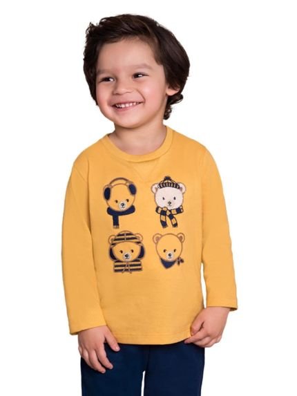 Camiseta Infantil Menino Milon Amarelo - Marca Milon