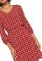 Vestido Hering Curto Floral Vermelho - Marca Hering