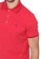 Camisa Polo Malwee Reta Padronagem Vermelha/Azul-Marinho - Marca Malwee