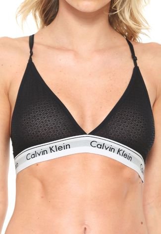 Top Calvin Klein Underwear Triângulo Modern Preto