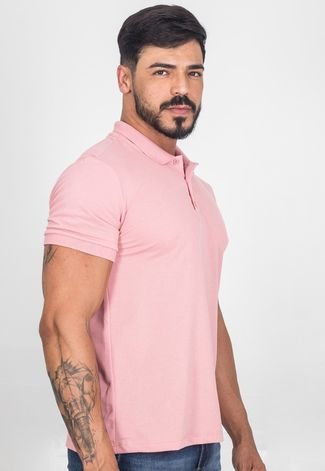 Camisa Gola Polo Masculina Piquet Lisa Slim Manga Curta - Compre Agora