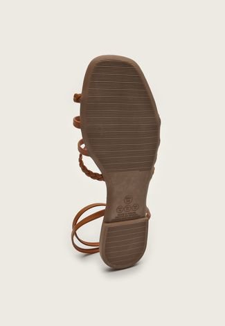 Rasteira Dafiti Shoes Tira Dupla Coral - Compre Agora