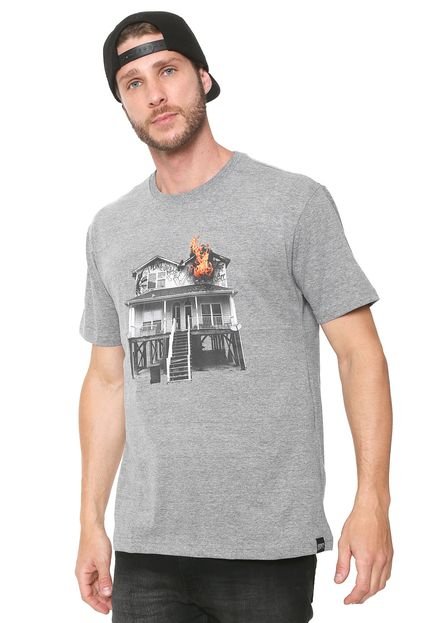 Camiseta Blunt House On Fire Cinza - Marca Blunt