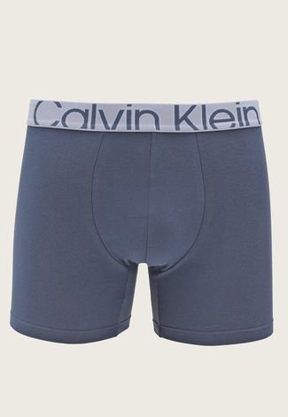 Cueca Calvin Klein Underwear Boxer Future Archive Azul Compre