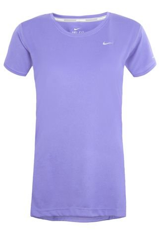 Camiseta Nike Miler Logo Roxa
