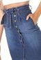 Saia Jeans Sawary Curta Recorte Azul - Marca Sawary