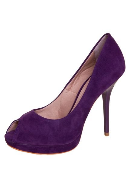 Peep Toe FiveBlu Ameixa Roxo - Marca FiveBlu