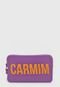 Clutch Carmim Logo Glitch Roxa - Marca Carmim