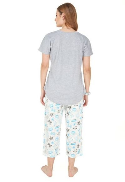 Pijama Capri Mujer Agatha Azul Jaspe Santana Compra Ahora