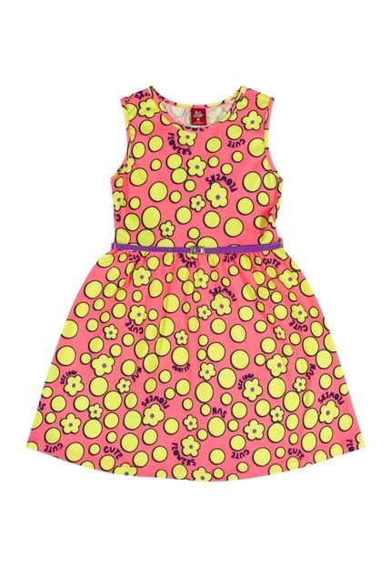 Vestido Regata Estampado Infantil Bee Loop Rosa - Marca Bee Loop