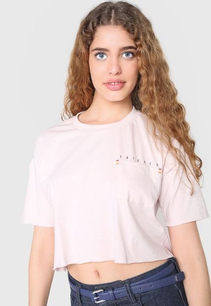 Camiseta Cropped Tricats Desert Rosa - Marca Tricats