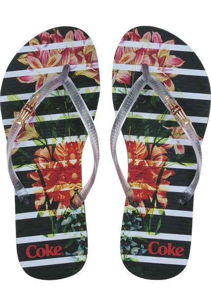 Chinelo Coca Cola Shoes Estampado Preto - Marca Coca Cola