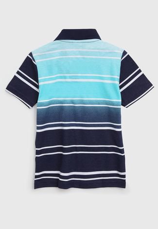 Camisa Polo Brandili Infantil Listrada Azul-Marinho
