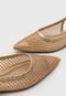 Sapatilha Slingback Via Marte Tela Dourada - Marca Via Marte