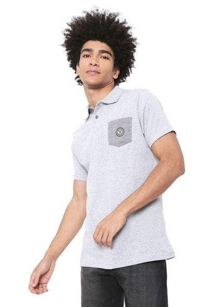 Camisa Polo Fatal Reta Bolso Cinza - Marca Fatal