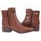 Bota Feminina Cano Baixo Bico Fino Couro Conhaque Kuento Shoes - Marca KUENTO SHOES