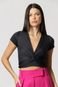 TRIMIX Blusa Com Twist No Decote Em Malha Amni - Preto Blusa Com Twist No Decote Em Malha Amni - PRETO M - Marca Trimix