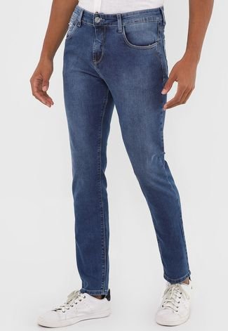 Calça Jeans Sawary Skinny Estonada Azul