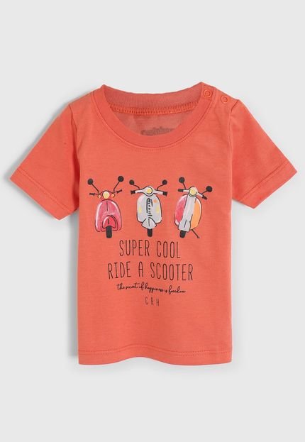 Camiseta Carinhoso Infantil Full Print Laranja - Marca Carinhoso