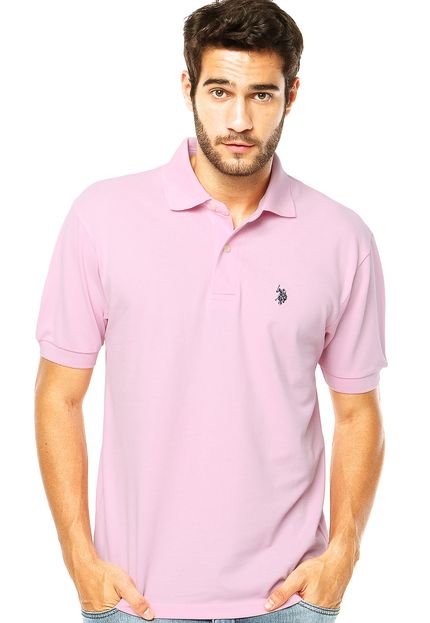 Camisa Polo U.S. Polo Basic Rosa - Marca U.S. Polo