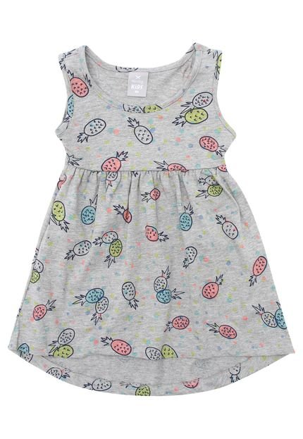 Vestido Hering Kids Frutas Cinza - Marca Hering Kids