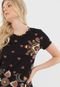 Blusa Malwee Estampada Preta - Marca Malwee