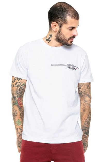 Camiseta Gangster Estampada Branca - Marca Gangster