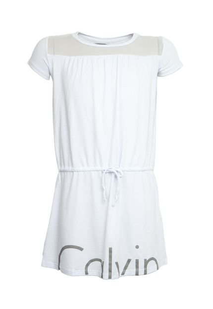 Vestido Calvin Klein Kids Blusê Branco - Marca Calvin Klein Kids