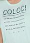 Camiseta Colcci Lettering Verde - Marca Colcci