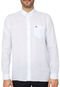 Camisa Linho Lacoste Reta Listrada Azul/Branco - Marca Lacoste