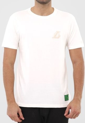 Camiseta New Era Los Angeles Lakers Off-White