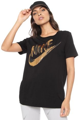 Camiseta Nike Sportswear W Nsw Top Ss Metall Preta