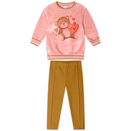 Conjunto Longo Moletom Infantil Feminino Marisol - Marca Marisol