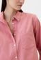 Camisa GAP Reta Roseta Alongada Rosa - Marca GAP