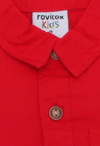 Camisa Rovitex Menino Lisa Vermelha