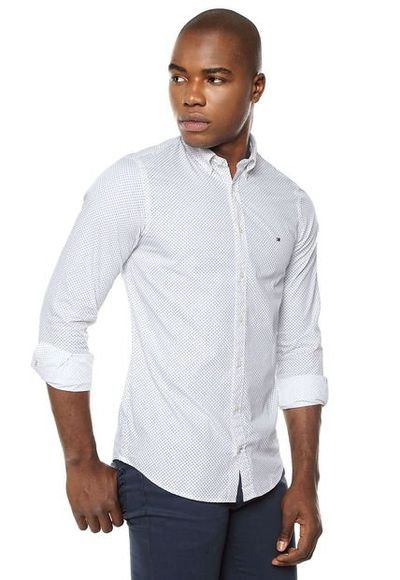 Camisa blanca tommy hilfiger best sale