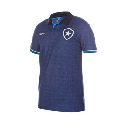Camisa Polo Botafogo Viagem Topper - Azul Marinho - Marca Topper