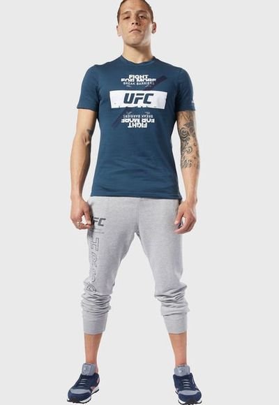 Jogger Reebok UFC FG Gris - Calce Slim Fit - Compra Ahora Chile