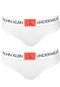 Kit 2Pçs Calvin Klein Underwear Tanga Lettering Branco - Marca Calvin Klein Underwear