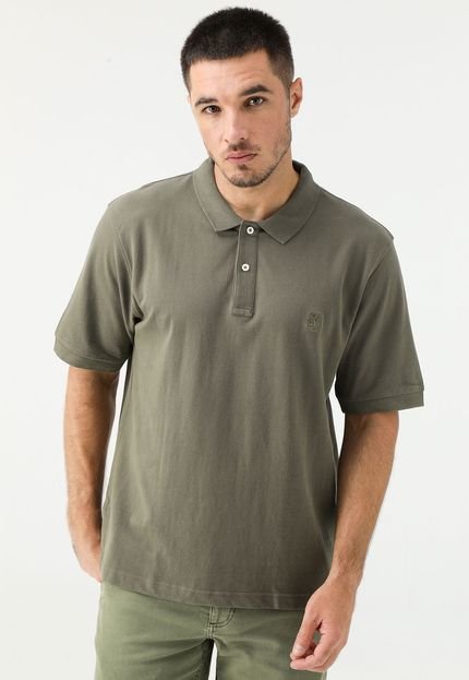 Camisa Polo Cotton On Reta Bordada Verde - Marca Cotton On