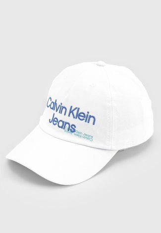Boné Calvin Klein Jeans Logo Branco
